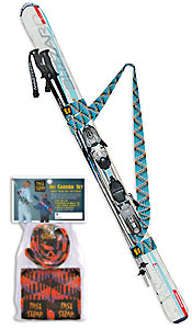Clenp Ski Carrier Shoulder Strap Adjustable Winter Ski Board Skiing Pole Fixing Strap Shoulder Hand Carrier Lash 